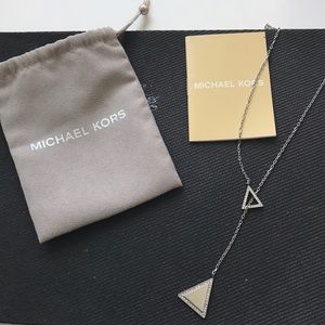 Michael Kors silver lariat necklace